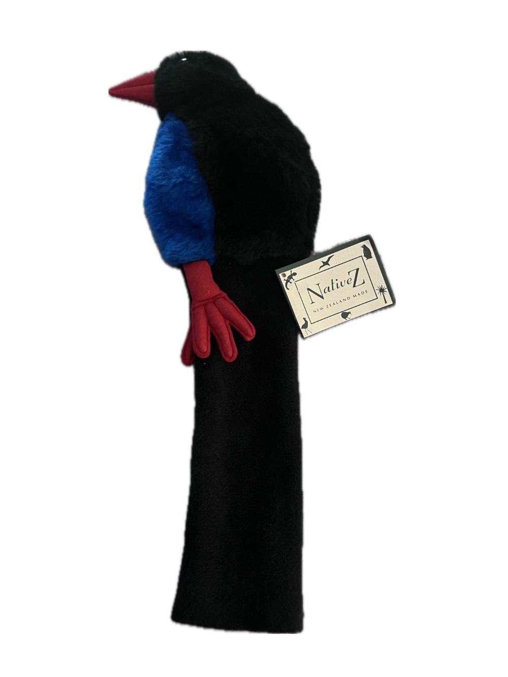 Native Z Pukeko Golf Club Headcover - Black, Blue & Red